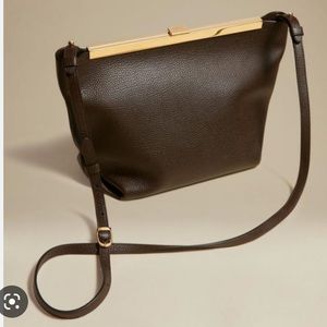 NWT KHAITE Augusta Crossbody bag in chocolate pebbled leather